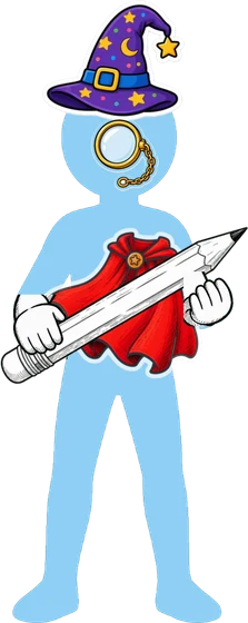 Soldat bleu en tenue de magicien avec cape et monocle